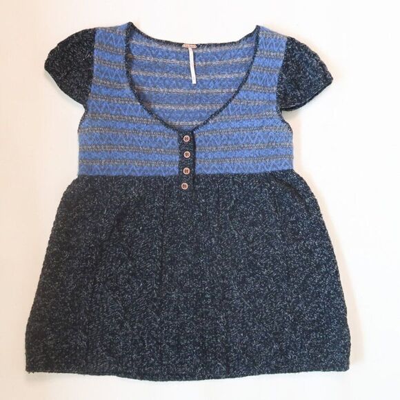 Free People Knit Babydoll Sweater - Picture 1 of 10